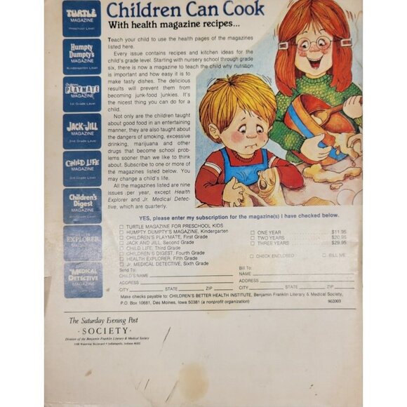 1984 The Saturday Evening Post Health Recipes Family Cookbook Vintage Paperback - Picture 10 of 10
